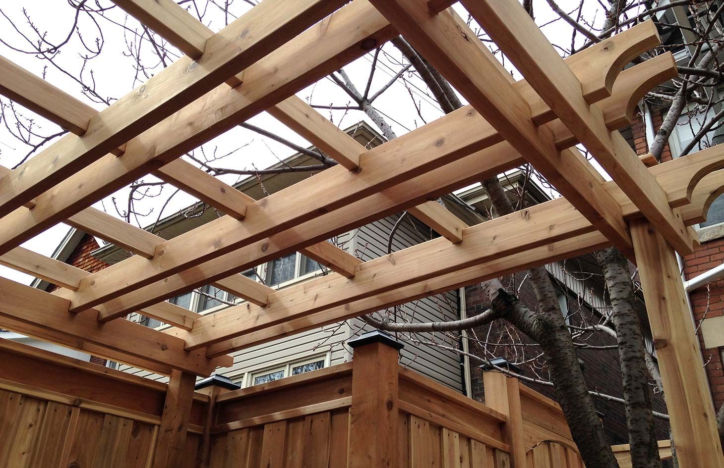 Cedar pergola